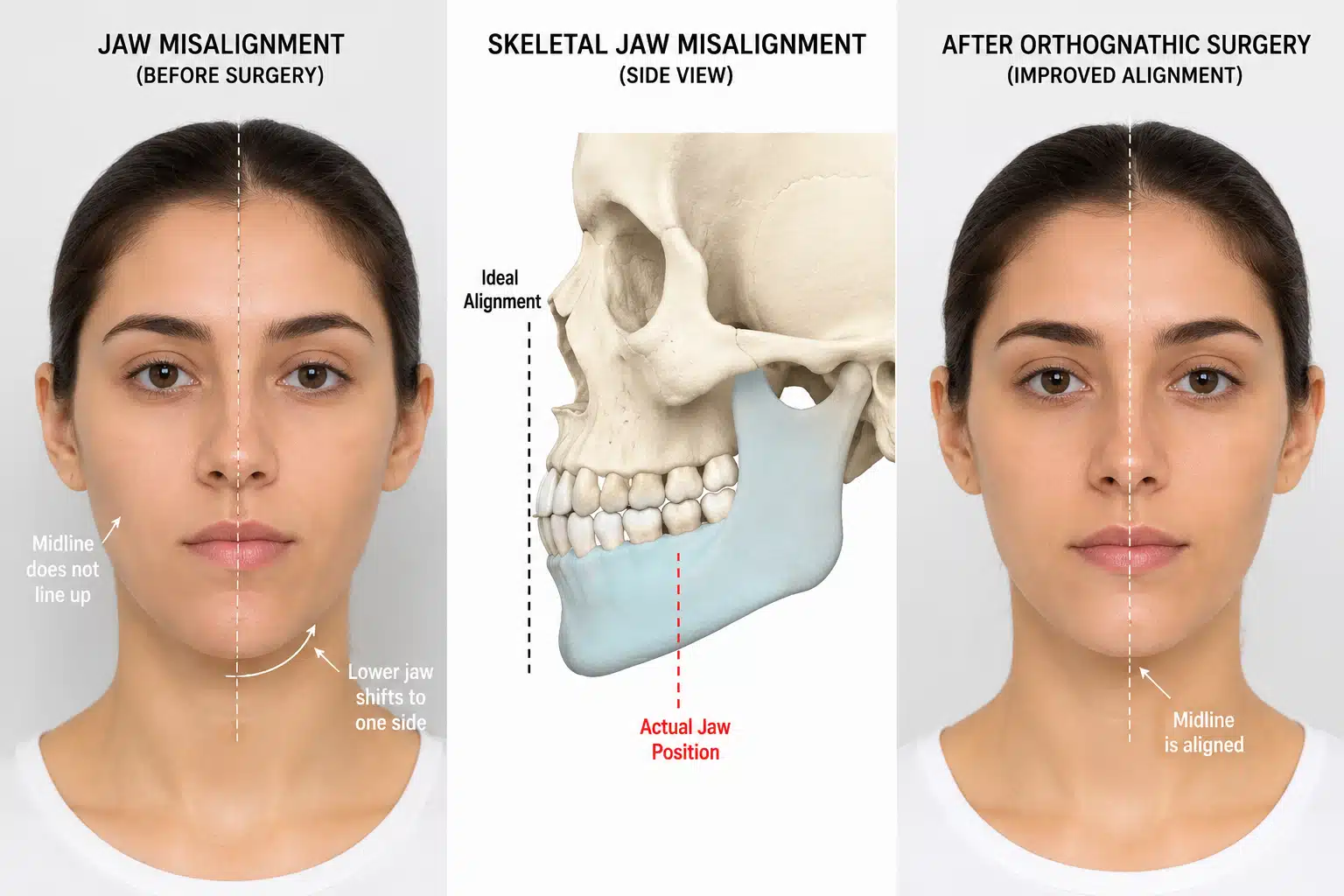 Orthognathic surgery jaw misalignment